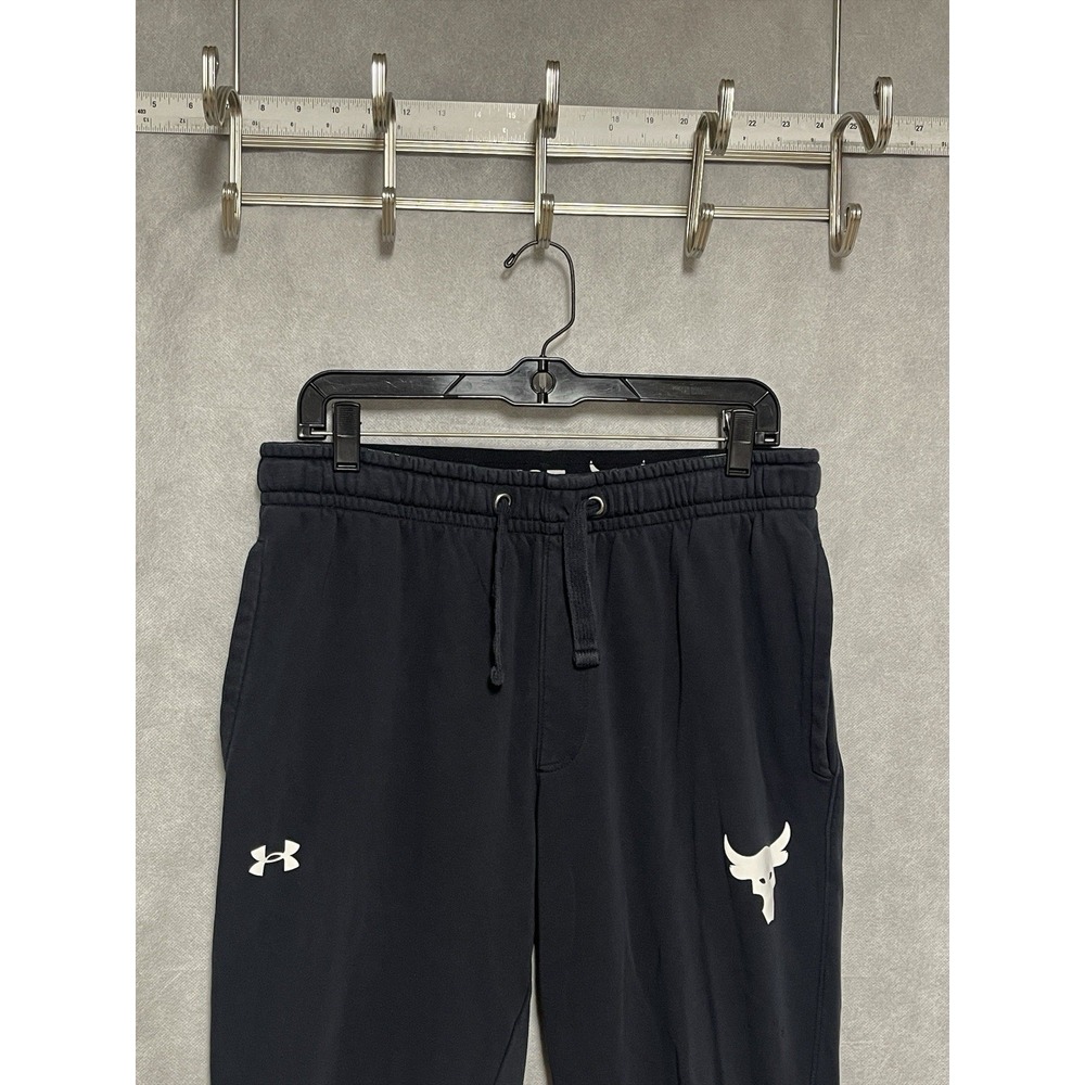 Under Armour Pants Men L Black 29" Project Rock Terry Joggers Sweatpants 1355634